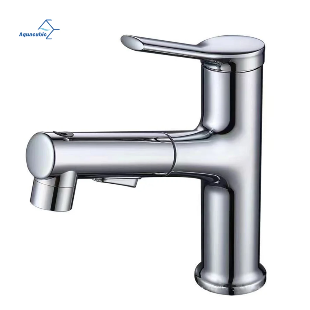 New Modern Style Pull out Bathroom Mixer Sink Faucet Sink Bathroom Faucets with Sprayer Bathroom Taps