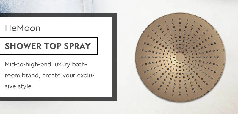 Simplified Design Brushed Bronze Color Bathroom Shower Head Manual Flow Control