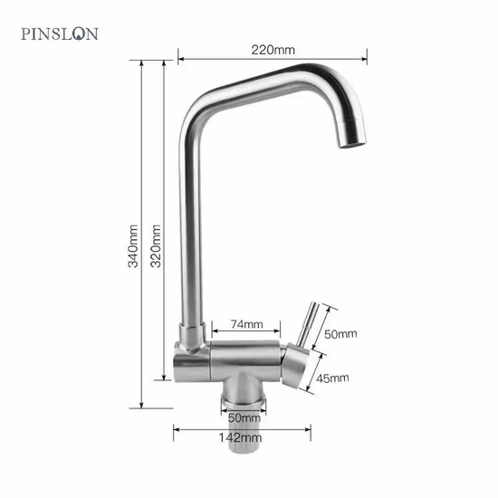 Ablinox preço de atacado de fábrica acessórios de cozinha 304 ferragens de aço inoxidável com alça dupla louça sanitária misturador de água torneira de pia